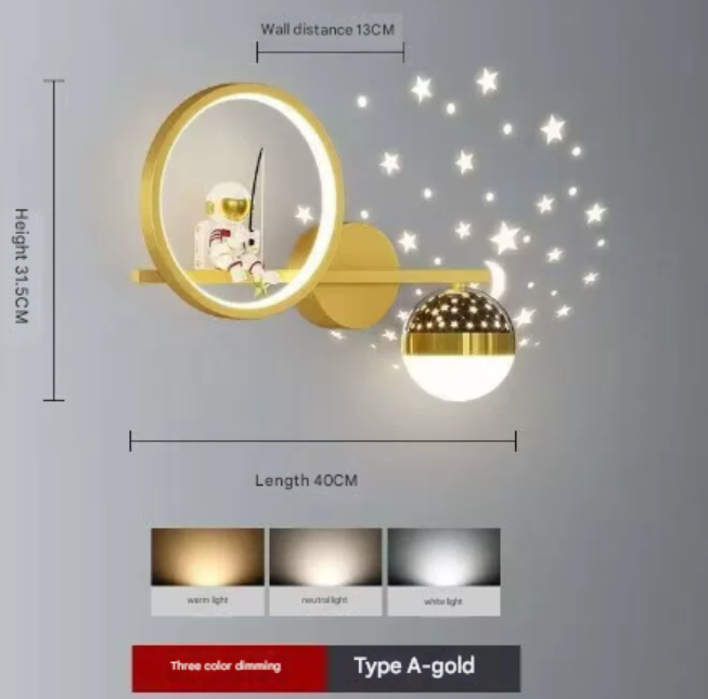 Lampka Nocna Astronauta – Projektor Gwiazd do Pokoju Dziecięcego