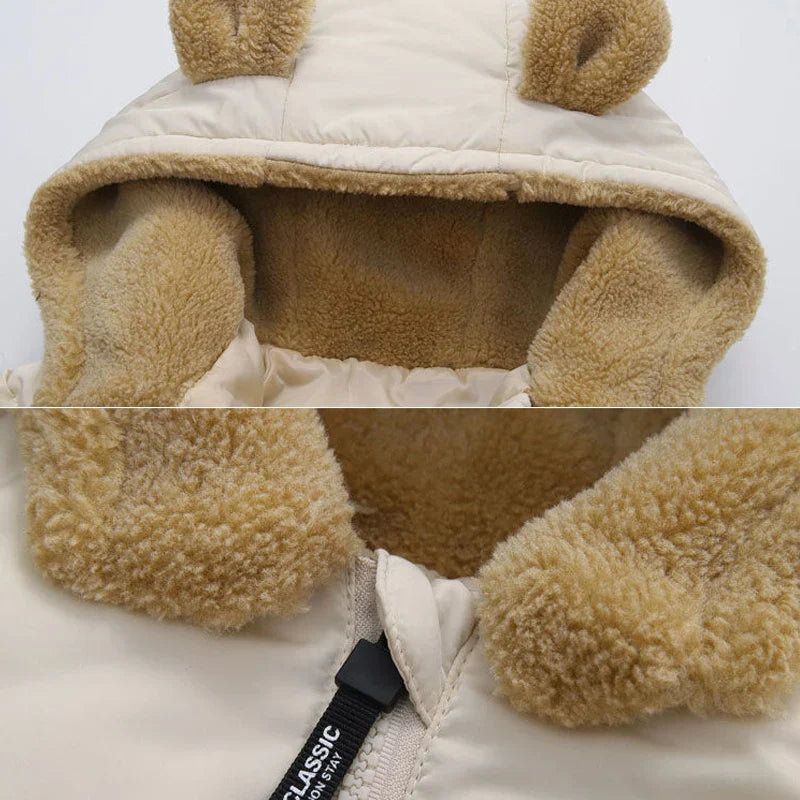 FrostCub Ciepła Kurtka Zimowa z Podszewką Teddy dla Niemowląt i Małych Dzieci
