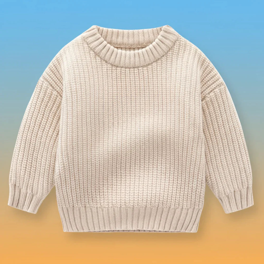 Veluro Kids CozyNest Sweter Dziecięcy – Ciepły Dzianinowy Sweter Zimowy dla Niemowląt i Małych Dzieci (Rozmiar 66–130)