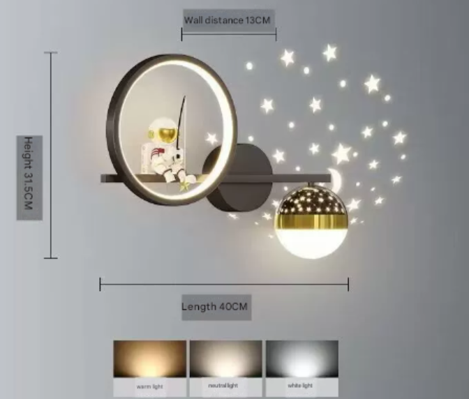 Lampka Nocna Astronauta – Projektor Gwiazd do Pokoju Dziecięcego