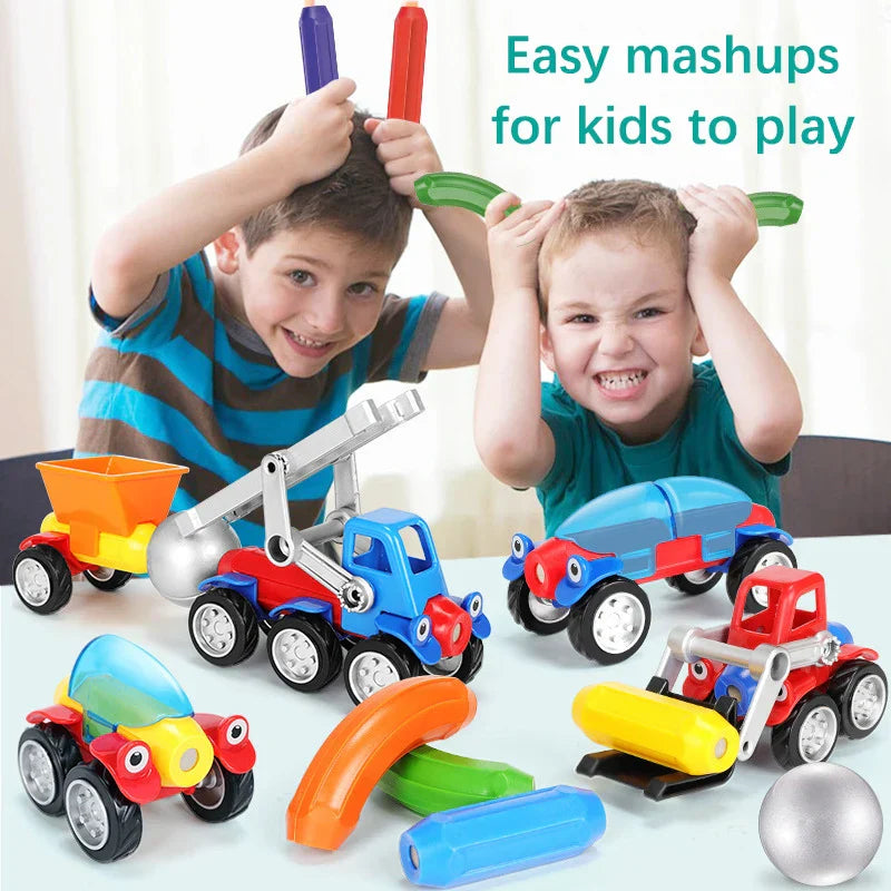 Magnetic Cars – Magnetyczna Zabawa w Budowanie – Zestaw Magnetycznych Pojazdów