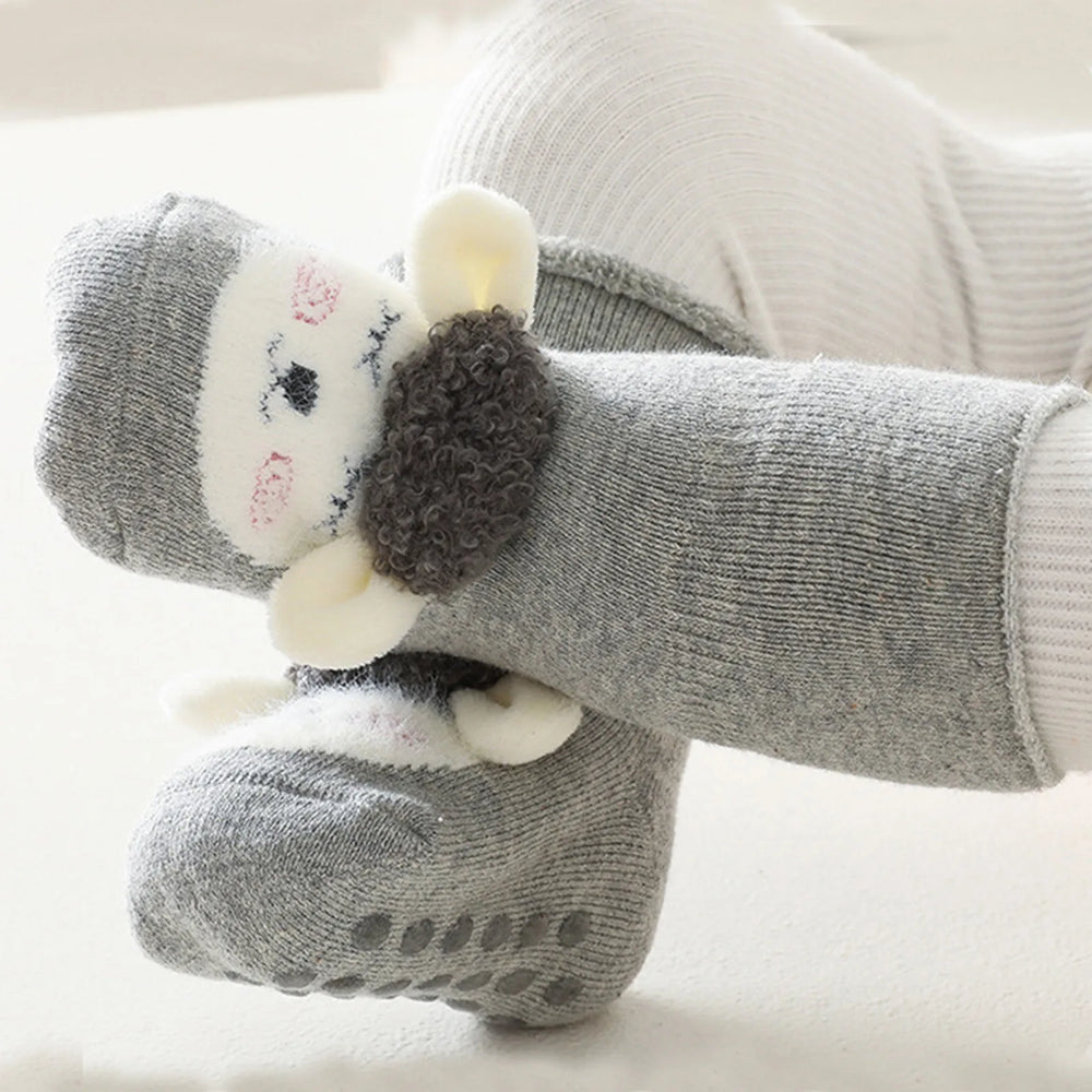 Skarpetki Antypoślizgowe dla Niemowląt – Miękkie, Ciepłe Skarpetki do Raczkowania i Pierwszych Kroków | Unisex