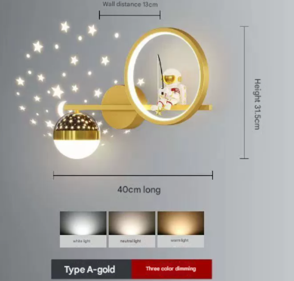 Lampka Nocna Astronauta – Projektor Gwiazd do Pokoju Dziecięcego