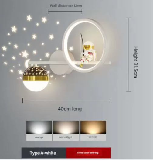 Lampka Nocna Astronauta – Projektor Gwiazd do Pokoju Dziecięcego