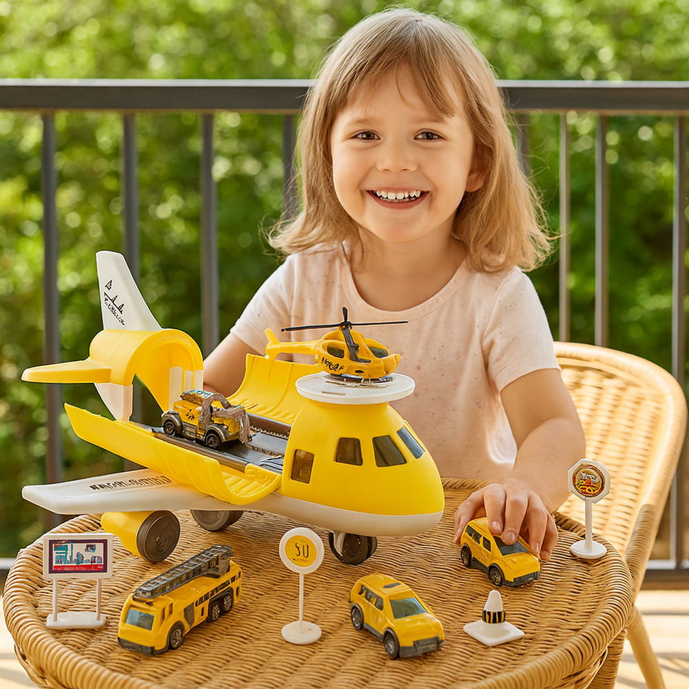 SkyPort Adventure Playset – Edukacyjna Zabawka Lotnisko dla Dzieci 3+ | Kreatywna Zabawa w Role i Rozwój Motoryki