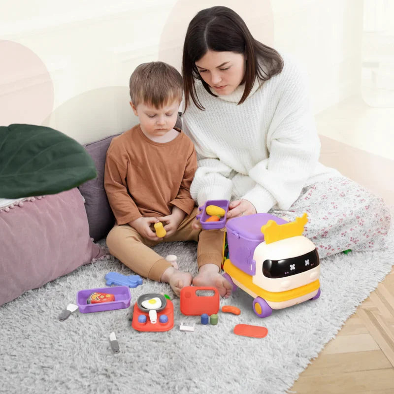 ChefMobile Kuchnia Zabawkowa Auto – 2w1 Zestaw do Zabawy w Odgrywanie Ról dla Dzieci 3+