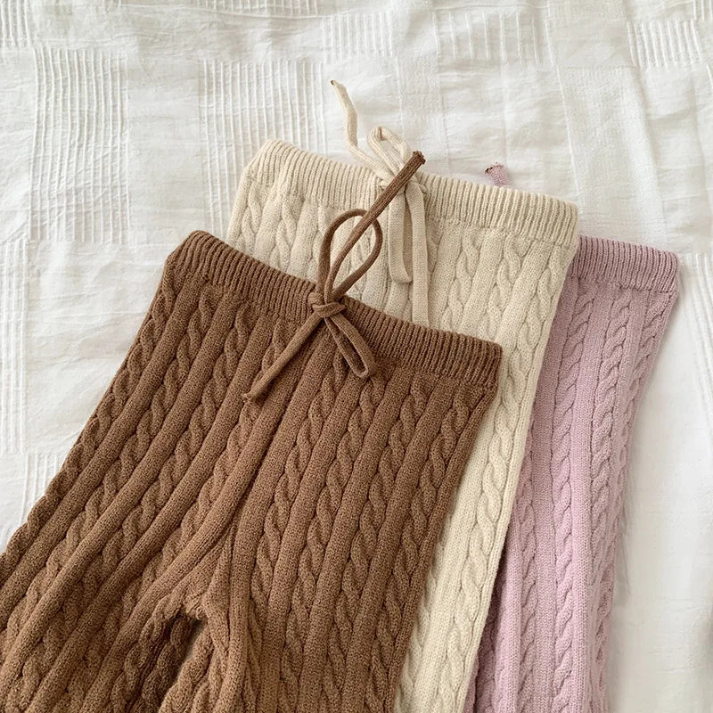 TinyCharm Dzianinowy Komplet Sweter i Spodnie dla Dzieci