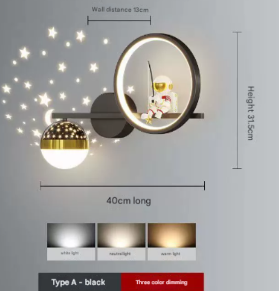 Lampka Nocna Astronauta – Projektor Gwiazd do Pokoju Dziecięcego