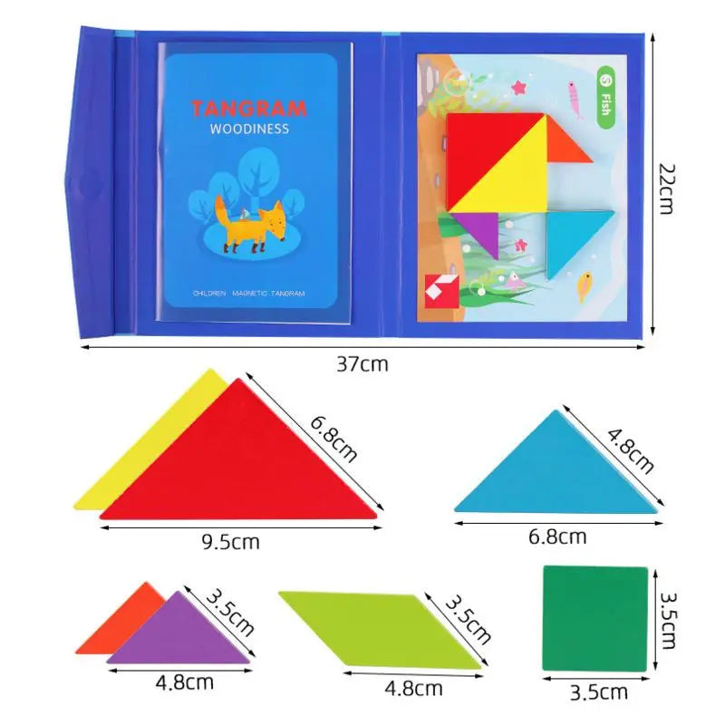 LogicCraft – Edukacyjne Drewniane Puzzle Tangram dla Dzieci