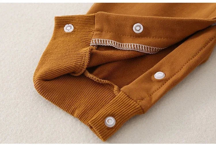 Luvino Babywear SnugCub Kombinezon z Kapturem – Ciepły Bawełniany Pajac dla Niemowląt z Kapturem