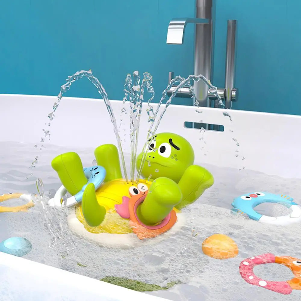 Splashino AquaSpin Żółw do Kąpieli – Interaktywna Zabawka Kąpielowa z Funkcją Tryskania Wody i Obracania dla Dzieci