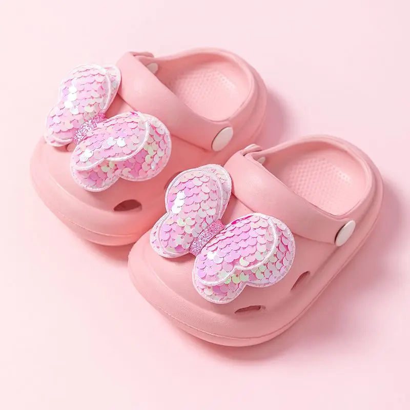 TinyCharm Miękkie Sandałki – Klapki dla Dziewczynek Motyl