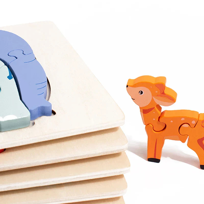 CleverCub Drewniane Puzzle Dla Dzieci – Edukacyjna I Bezpieczna Zabawa Dla 3+ Lat