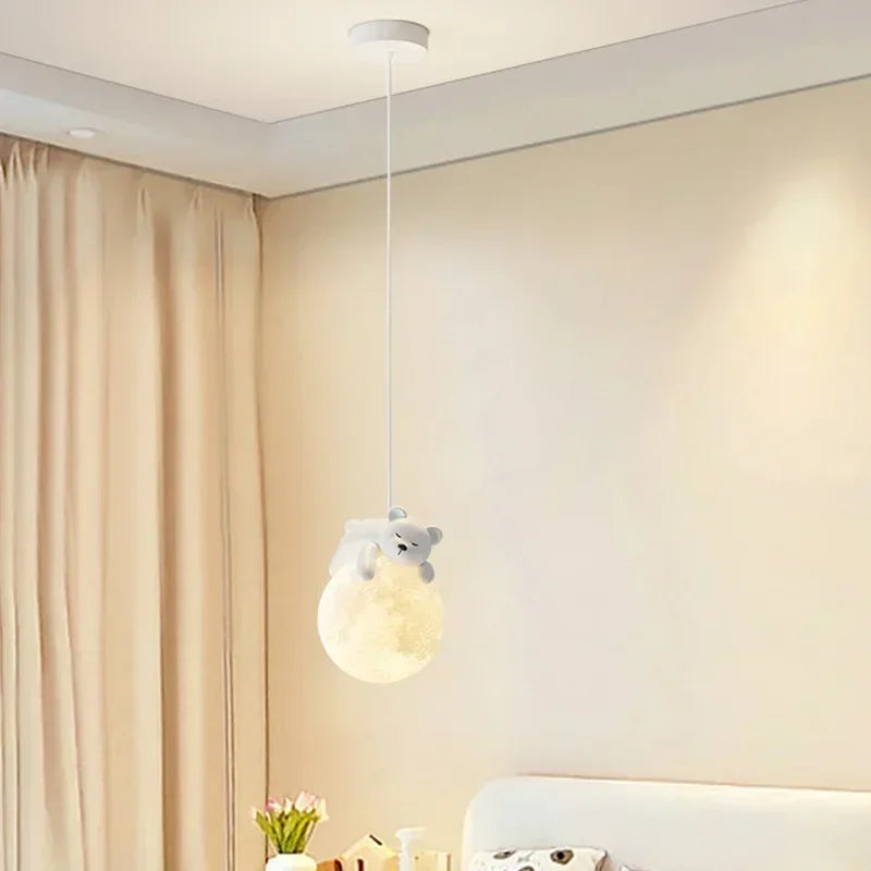 Lampa Wisząca do Pokoju Dziecięcego Miś lub Królik – Ciepłe Światło LED