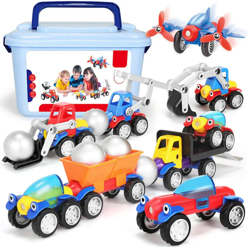 Magnetic Cars – Magnetyczna Zabawa w Budowanie – Zestaw Magnetycznych Pojazdów
