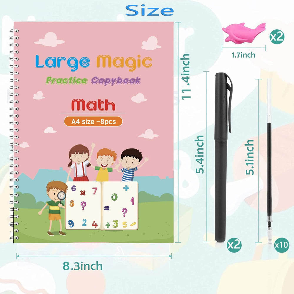 Zestaw do Nauki Pisania dla Dzieci – Wielorazowe Zeszyty Ćwiczeń (3+)