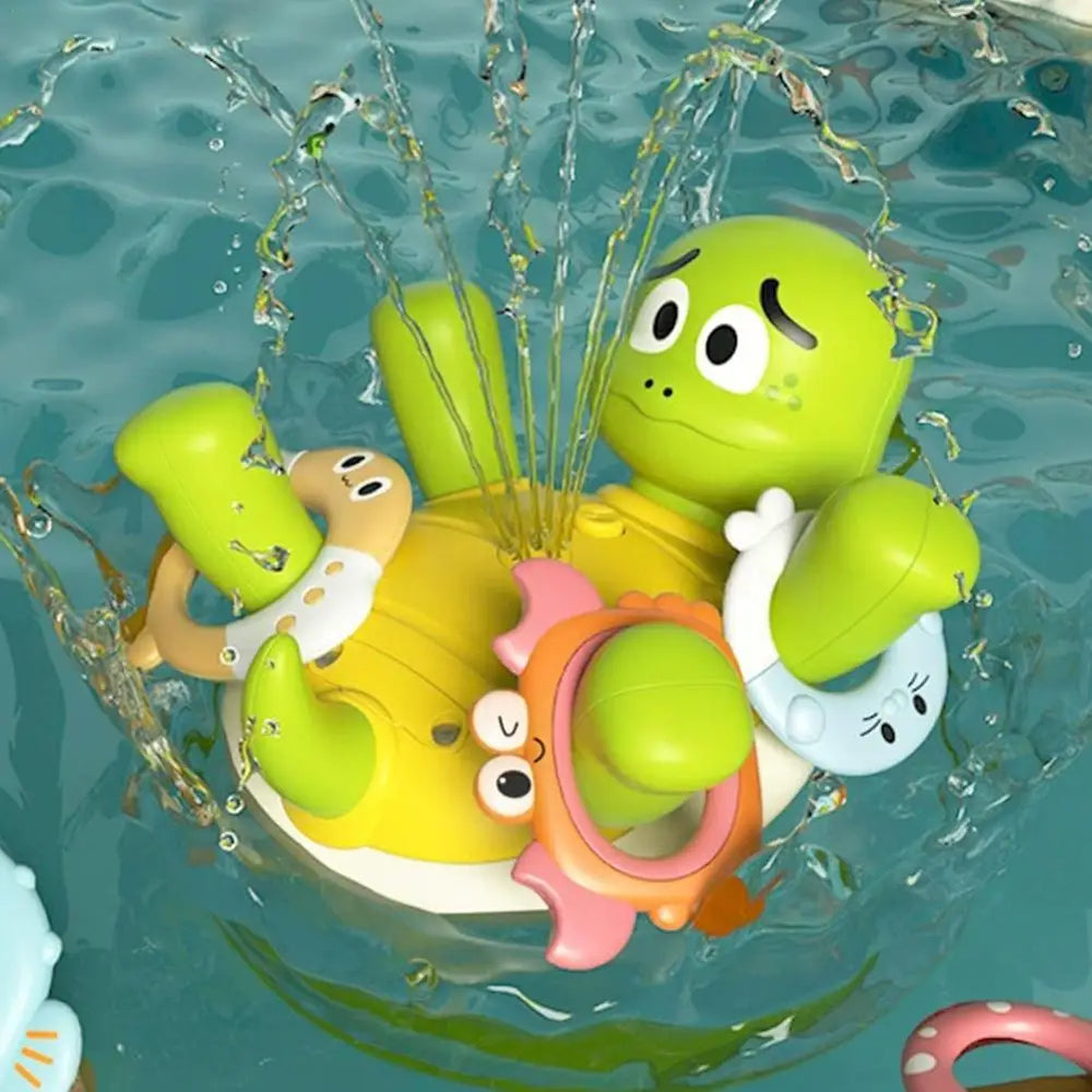 Splashino AquaSpin Żółw do Kąpieli – Interaktywna Zabawka Kąpielowa z Funkcją Tryskania Wody i Obracania dla Dzieci