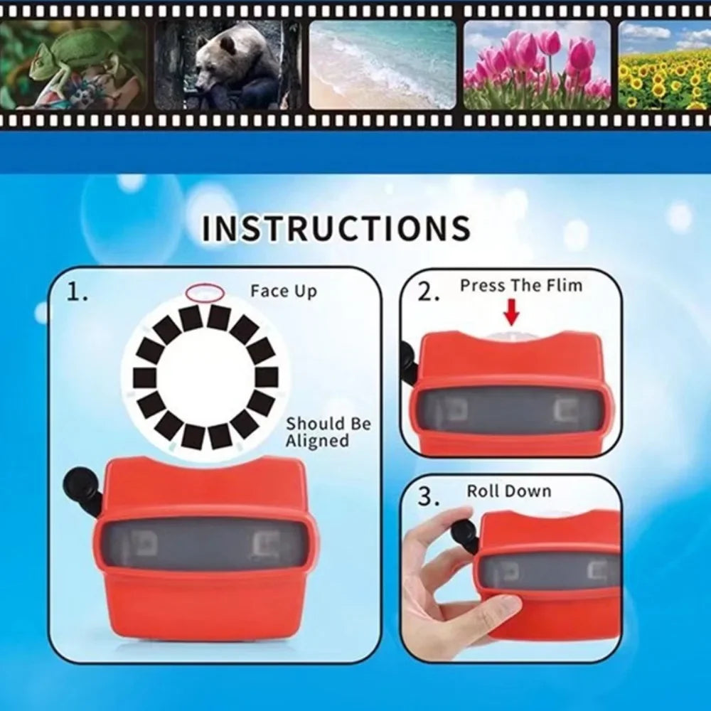 3D Viewfinder dla Dzieci – Zabawka Wizualizacyjna z Krążkami (Edukacyjna)