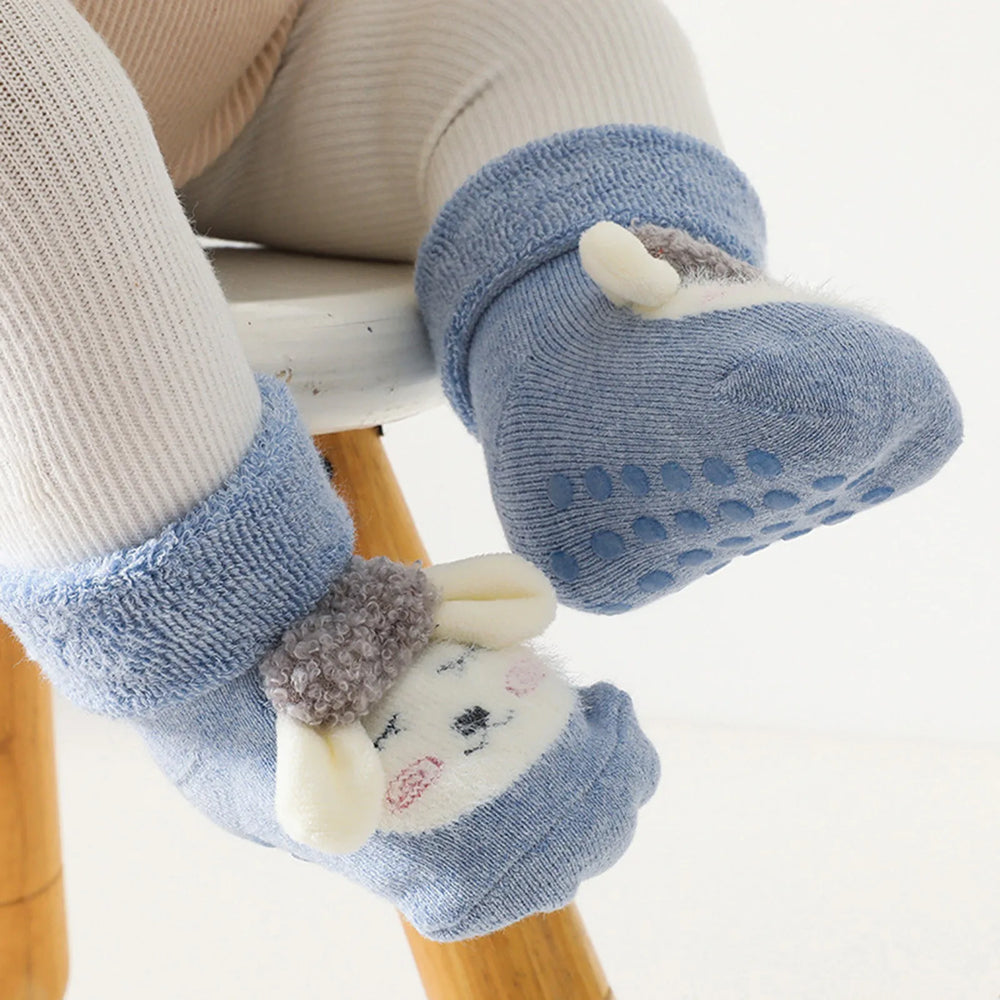 Skarpetki Antypoślizgowe dla Niemowląt – Miękkie, Ciepłe Skarpetki do Raczkowania i Pierwszych Kroków | Unisex