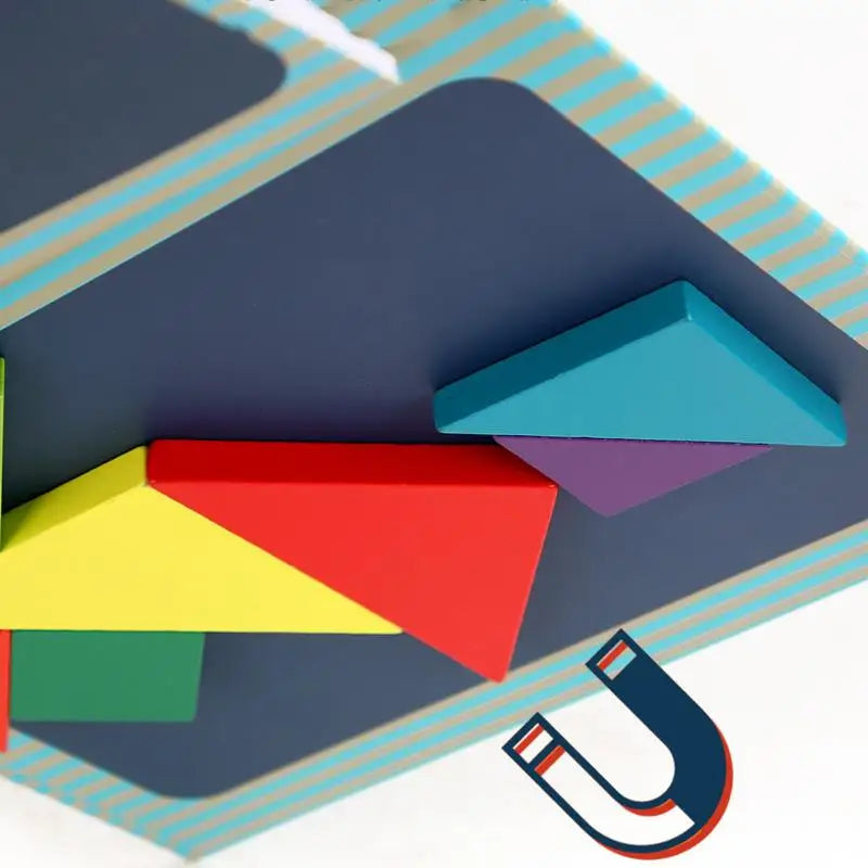 LogicCraft – Edukacyjne Drewniane Puzzle Tangram dla Dzieci