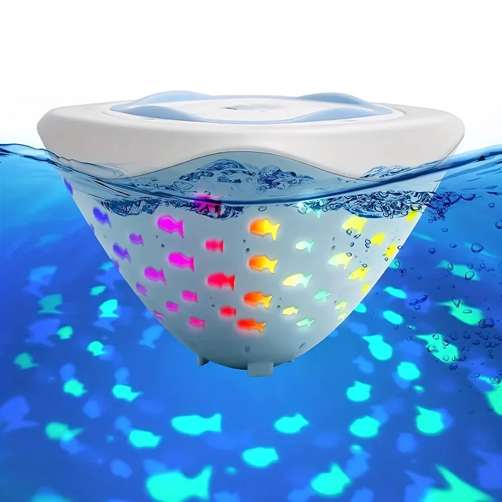 LumiWave GlowFish Oświetlenie do Wody – Kolorowe Oświetlenie do Wanny i Basenu z Projekcjami Rybek