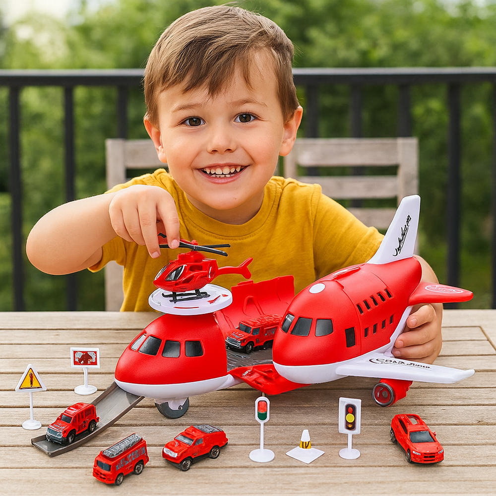 SkyPort Adventure Playset – Edukacyjna Zabawka Lotnisko dla Dzieci 3+ | Kreatywna Zabawa w Role i Rozwój Motoryki