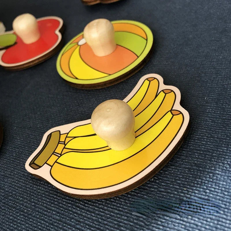 Drewniane Puzzle Owoce dla Maluchów – Zabawka Edukacyjna
