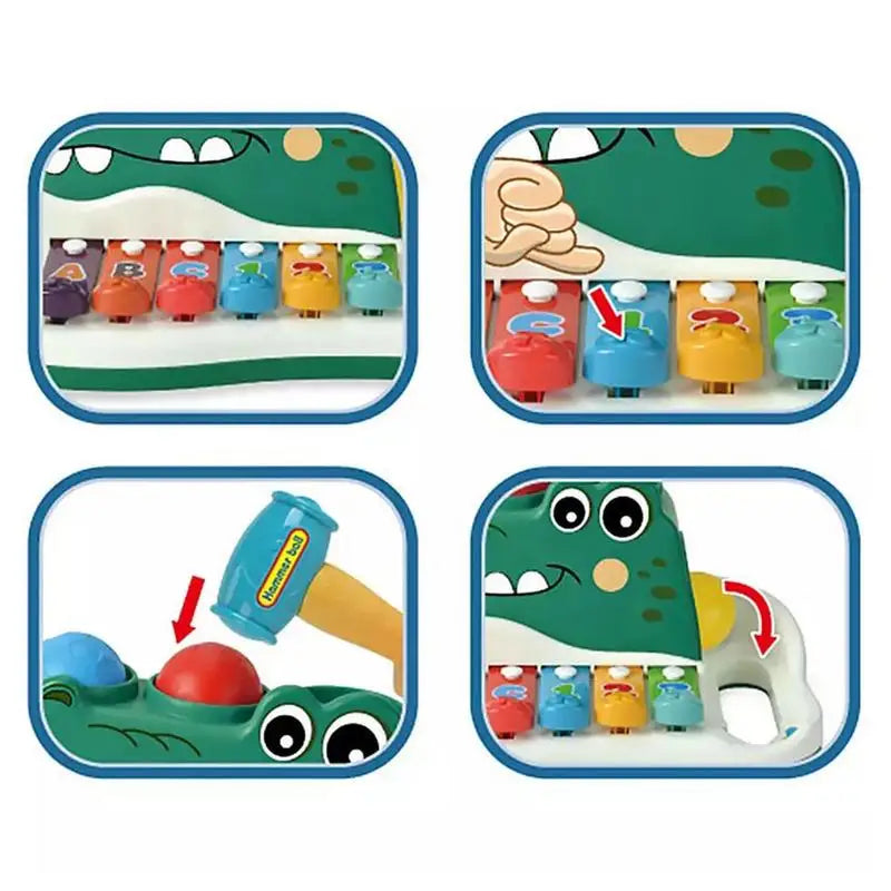 Ksylofon Melody Croc – Edukacyjna Zabawka Muzyczna dla Dzieci • Stymuluje Kreatywność i Motorykę