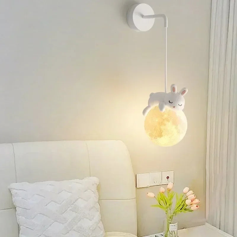 Lampa Wisząca do Pokoju Dziecięcego Miś lub Królik – Ciepłe Światło LED