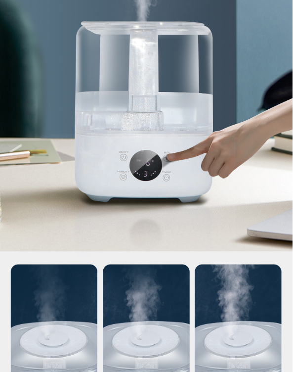 FreshMist Smart Humidifier – 5L Ultradźwiękowy Nawilżacz Powietrza z Aplikacją, Olejkami Eterycznymi i Bezpieczny dla Dzieci