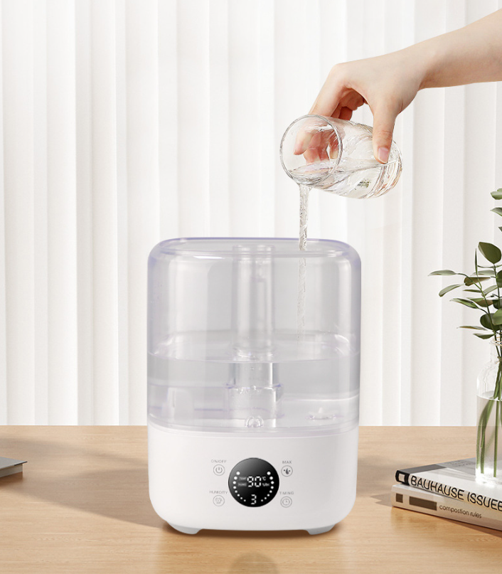 FreshMist Smart Humidifier – 5L Ultradźwiękowy Nawilżacz Powietrza z Aplikacją, Olejkami Eterycznymi i Bezpieczny dla Dzieci