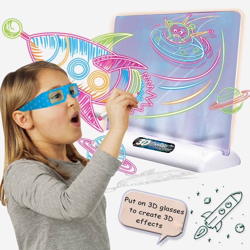 LumiSketch HoloBoard – 3D Tablica LED do Rysowania dla Dzieci z Magicznymi Efektami Świetlnymi