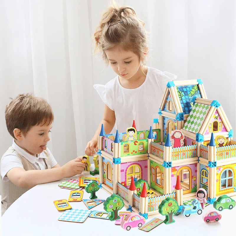 Magnetyczny Zestaw Konstrukcyjny dla Dzieci – MagnaForma Creative Tiles 100+ Elementów Zabawka Edukacyjna 3+