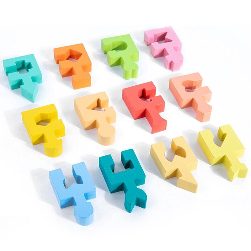 Montessori Puzzle Kształtów dla Maluchów – Drewniana Układanka Wspierająca Motorykę i Rozwój (2-8 lat)