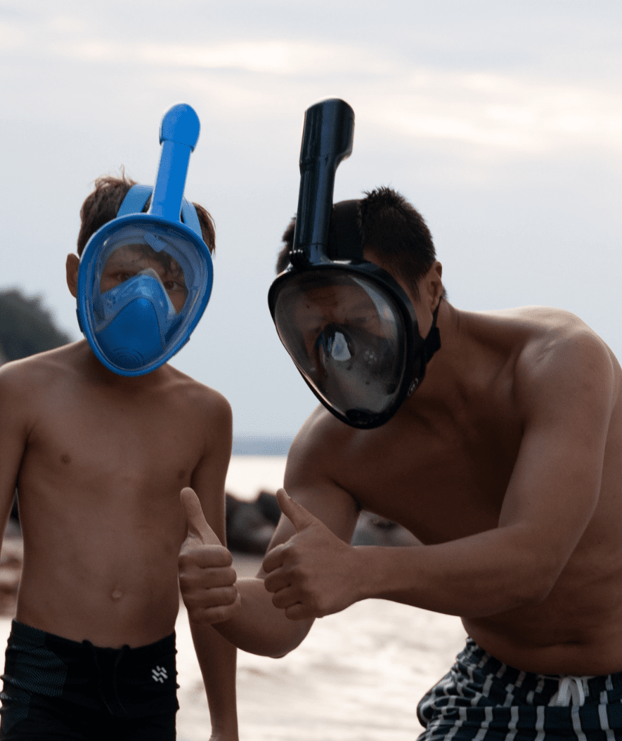 Maska do Snorkelingu dla Dzieci z Widokiem 180° i Dry Top – Wygodna i Szczelna | Seawise