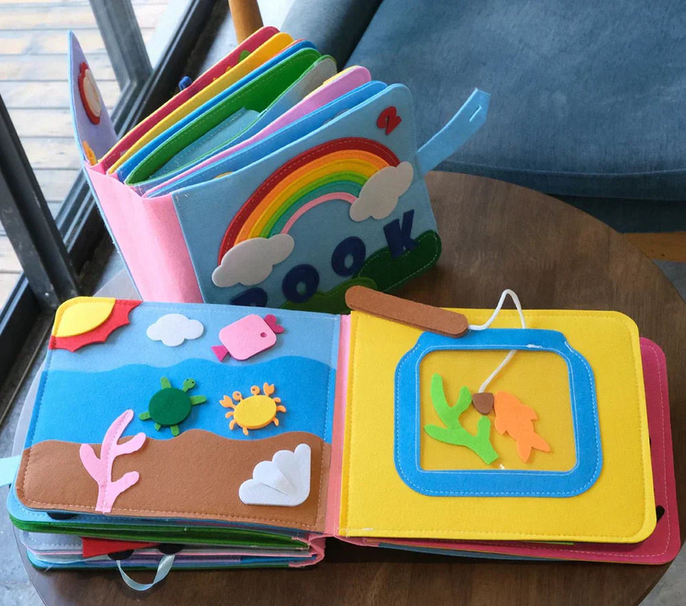 Montessori Książka Aktywności dla Maluchów – Interaktywna Książka z Filcu 2–5 Lat