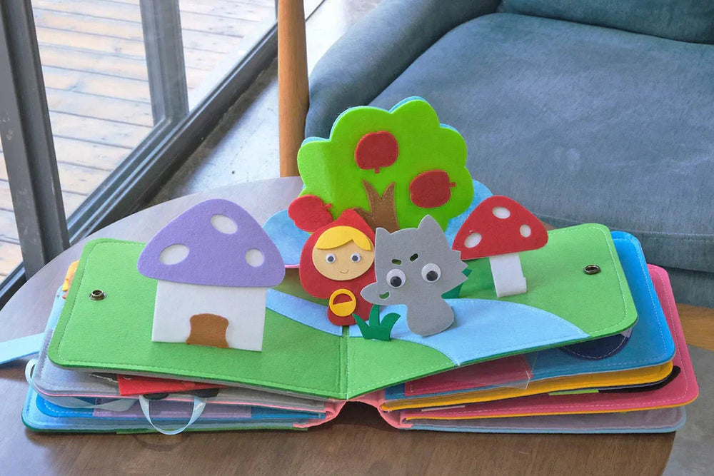 Montessori Książka Aktywności dla Maluchów – Interaktywna Książka z Filcu 2–5 Lat