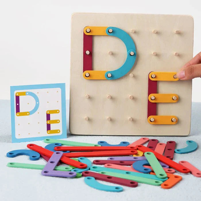 Lerivo Kids ImagiDots Tablica Kreatywna – Drewniana Tablica Montessori z Pinezkami do Kreatywnej i Edukacyjnej Zabawy