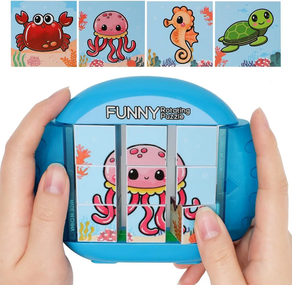 Puzzle Obrotowe – Edukacyjna Zabawka Obrotowa dla Dzieci | Stymuluje Logiczne Myślenie i Motorykę | Idealna w Podróży