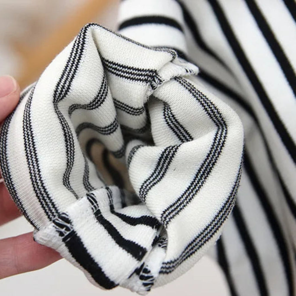 Unisex Pasiasty Boho Ogrodniczki z Detalem Misia
