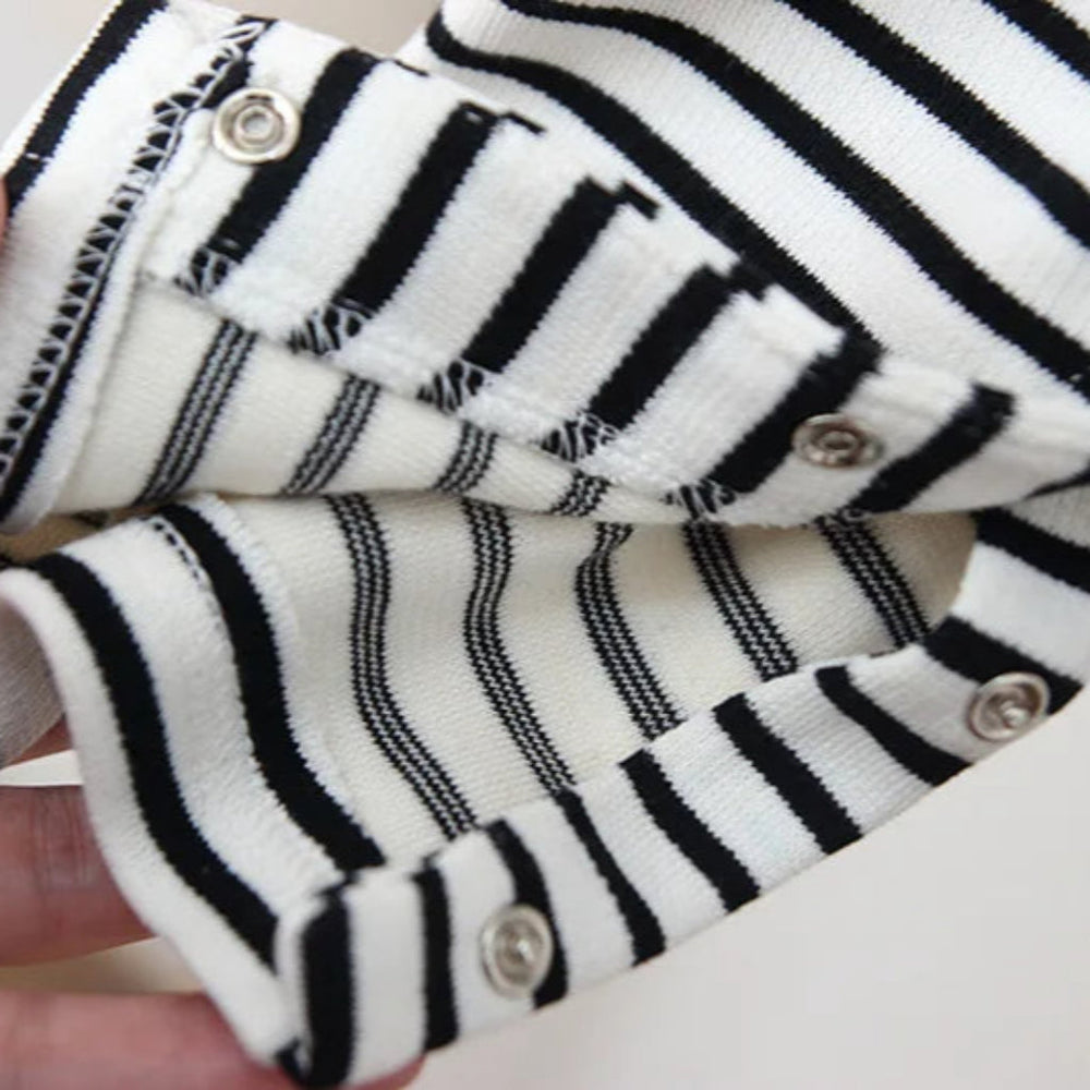 Unisex Pasiasty Boho Ogrodniczki z Detalem Misia