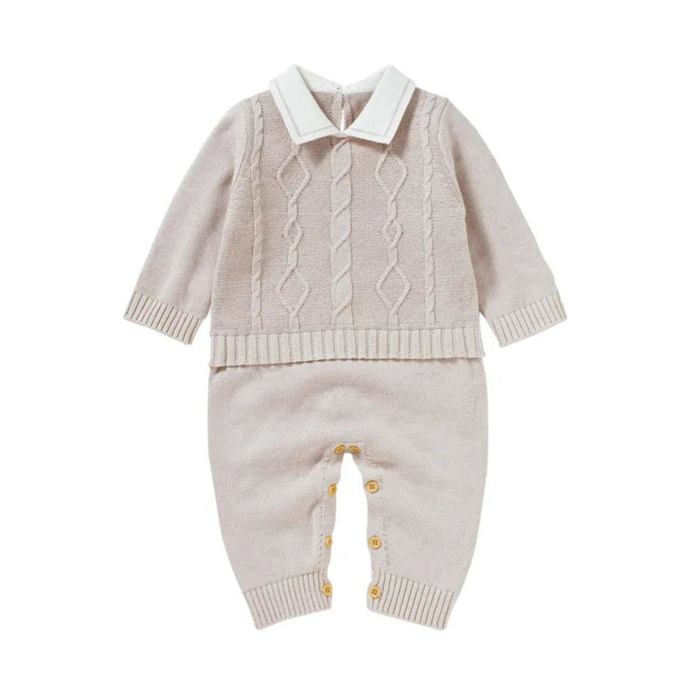 Merino Rampers dla Niemowląt – Luksusowy Dzianinowy Kombinezon Unisex