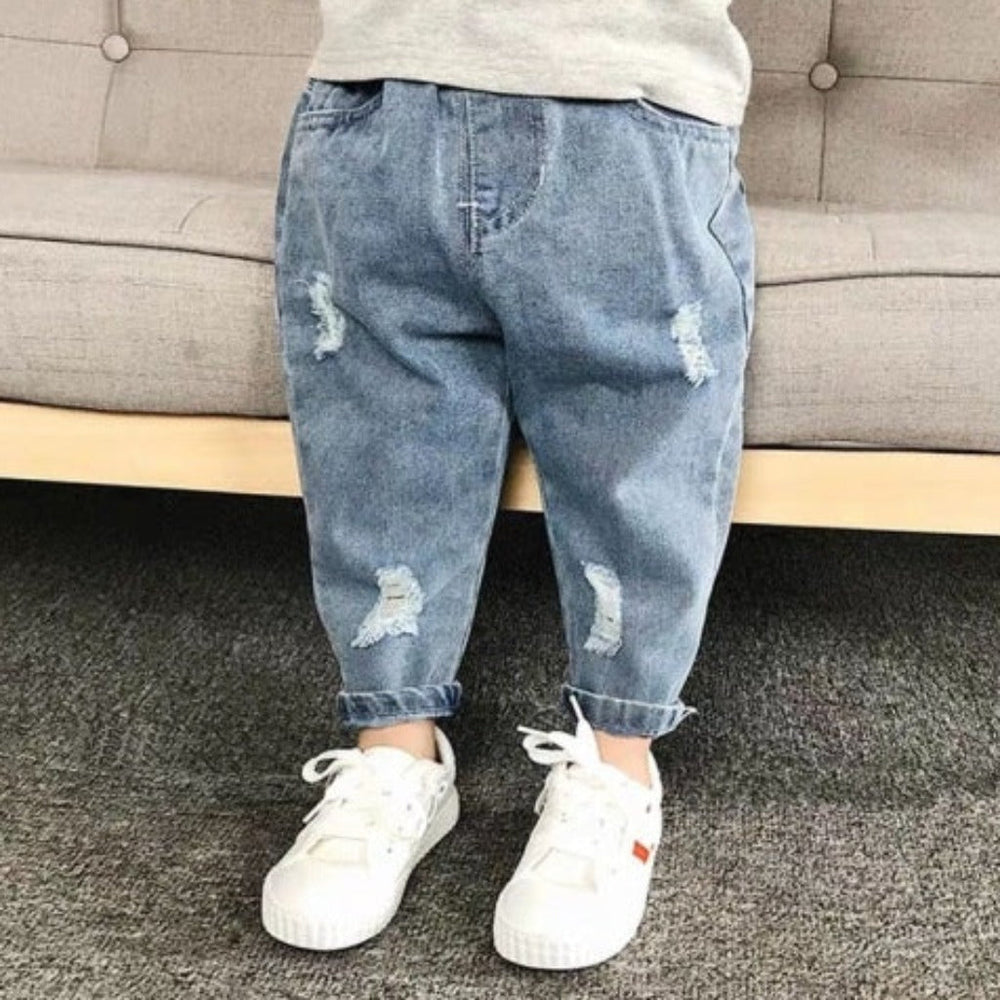 Jeansowe Spodnie Jogger dla Chłopców