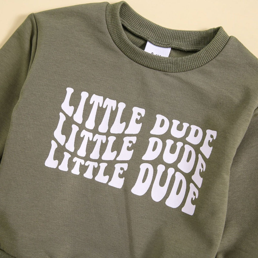 Little Dude Zestaw 2-częściowy dla Niemowląt i Maluchów – Wygodna Bluza i Spodnie Dresowe