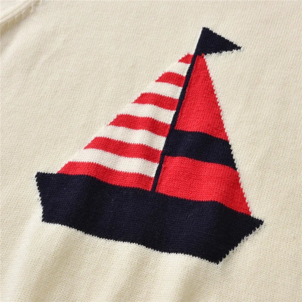 Little Sailors 2-Częściowy Komplet dla Niemowląt i Małych Dzieci – Dzianinowy Letni Strój