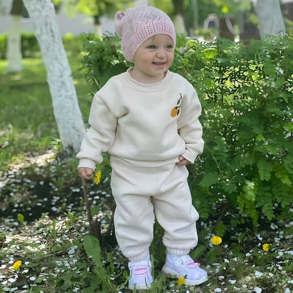 Unisex Cozy Zestaw 2-częściowy – Polarowa Bluza i Spodnie dla Niemowląt i Maluchów