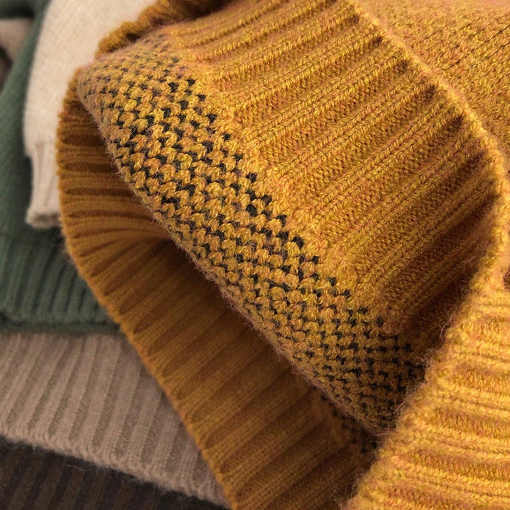 Unisex Dziecięcy Sweter Zimowy ze Zwierzątkami – Ciepły Dziergany Sweterek