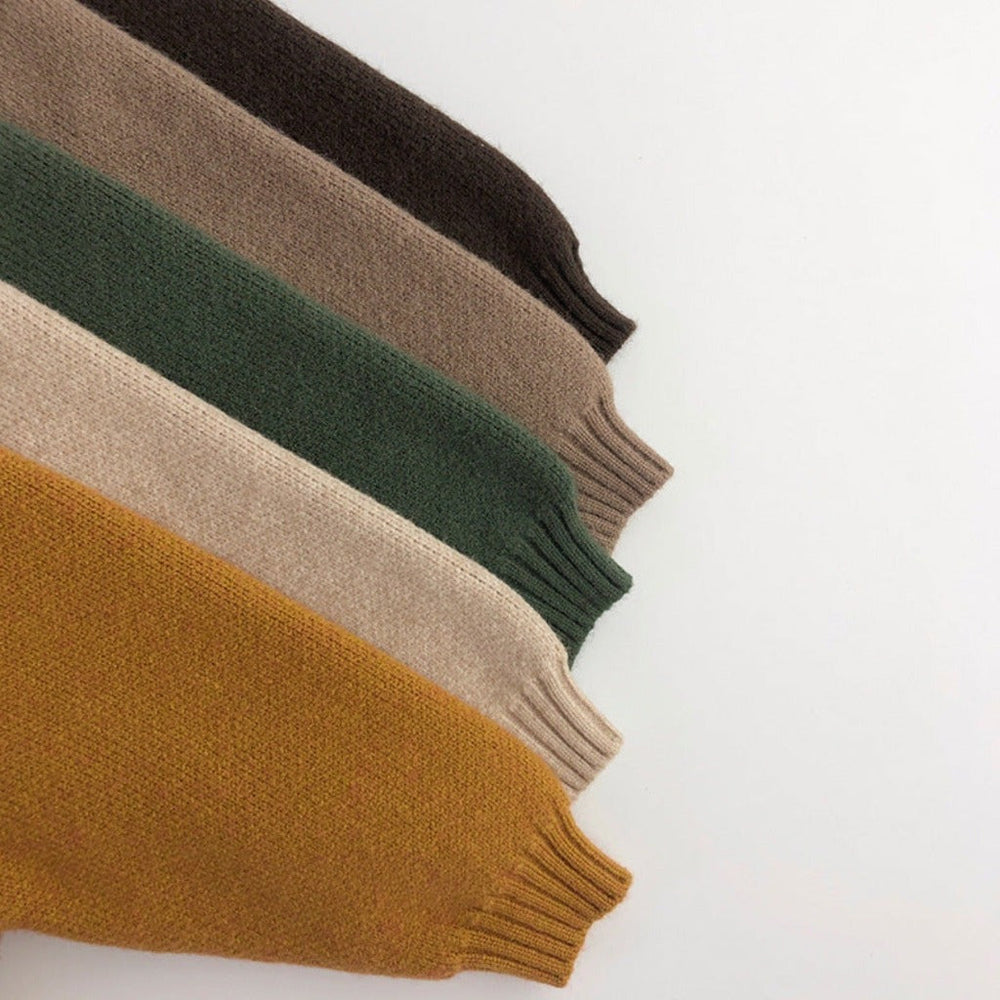 Unisex Dziecięcy Sweter Zimowy ze Zwierzątkami – Ciepły Dziergany Sweterek