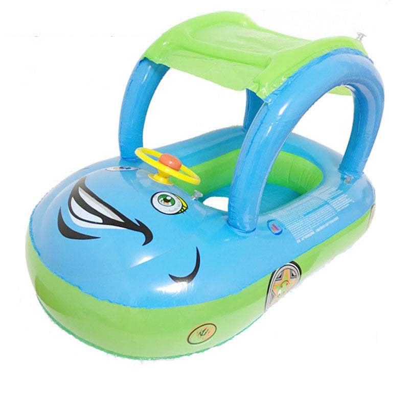 AquaRider Baby Float Z Daszkiem – Bezpieczna Dmuchana Łódka Wodna dla Maluchów