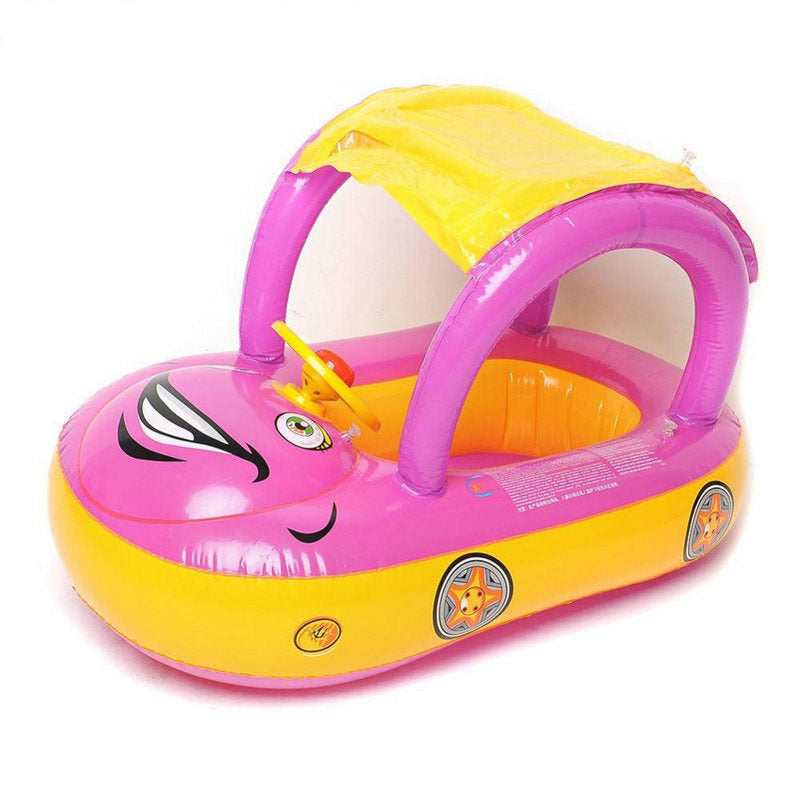 AquaRider Baby Float Z Daszkiem – Bezpieczna Dmuchana Łódka Wodna dla Maluchów
